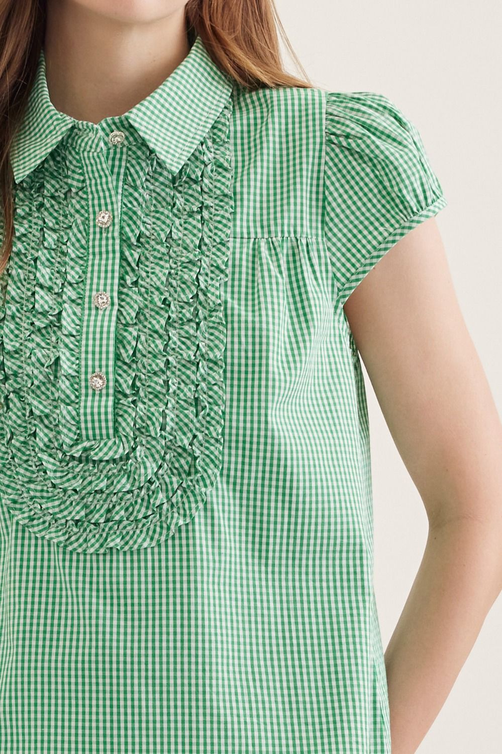 The Gingham Puff Sleeve Top