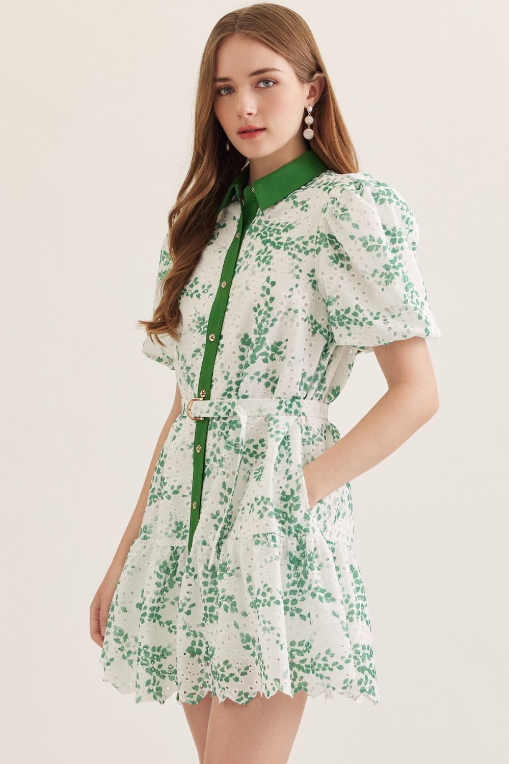 The Luna Floral Eyelet Puff Mini