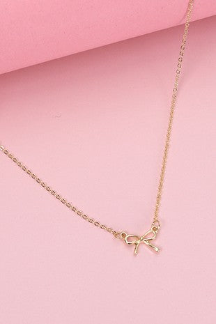 Mini Bow Charm Necklace