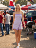 The Striped Cotton Denim Tube Romper | Game Day Outfit