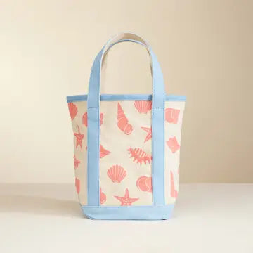 Blue Seashell Tote Bag Small