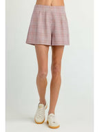 The Foxglove Check Jasper Shorts – Game Day Flat Front Shorts